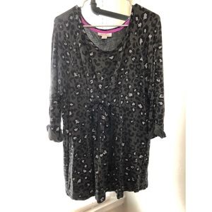 Cheetah print maternity tie baby doll